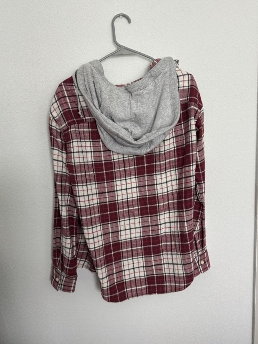 Plaid Hooded Flannel Shirt Jacket